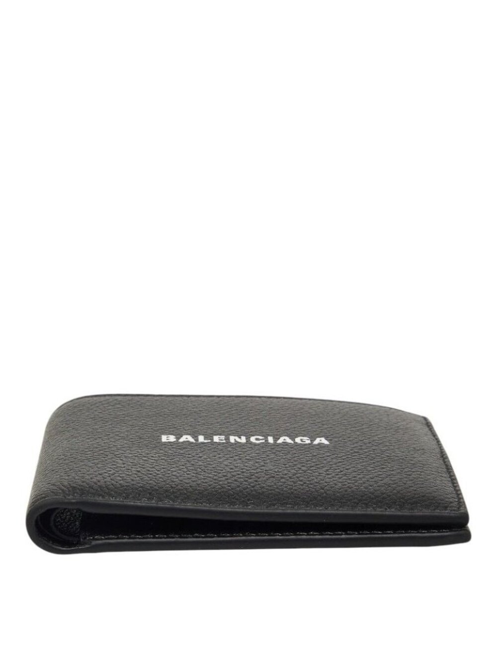 Balenciaga Logo Bifold Wallet Black Leather - Picture 3 of 10